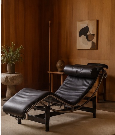 Chaise longue moderniste dans l'esprit LC4